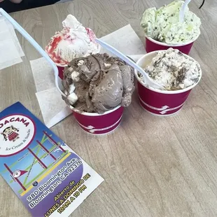 Ice cream and flyer  2 Scoops Ice Cream 2 Scoops Ice Cream 2 Scoops Ice Cream 2 Scoops Ice Cream