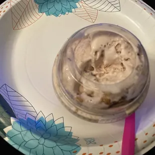 a bowl of ice cream