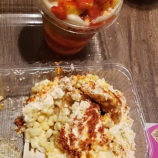 Mangoneada with mango &amp; limon ice cream &amp; Tosti elotes.