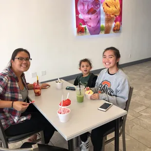 Enjoying our ice cream