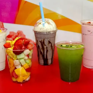 A wide variety of drinks available! All milkshakes, juices, and Aguas frescas are made in-house!