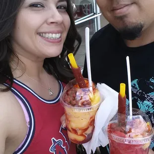 Mango and fresa mangonadas!!!