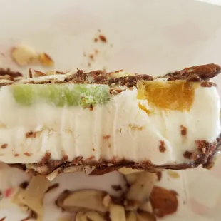 Who says ice cream is not healthy? Can u c my lovely fruit in this La Michoacana handmade popsicle?