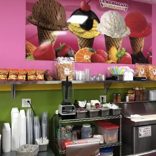 a variety of ice creams