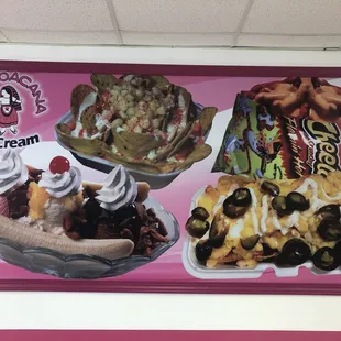 a variety of desserts