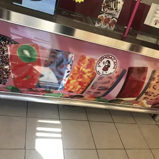 a display of different flavors