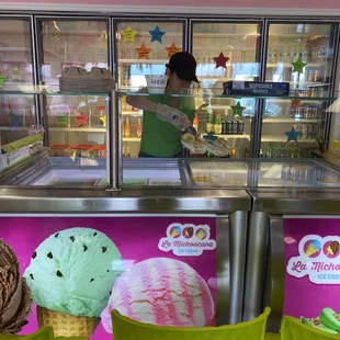 a woman behind the counter