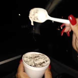 Hair in the ice cream