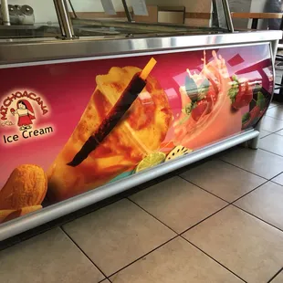 a large display of ice cream