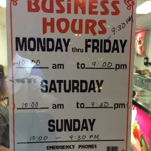 Store hours