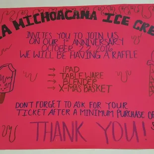 La michoacana ice cream 1st anniversary!!!