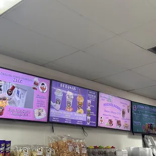 a variety of menus