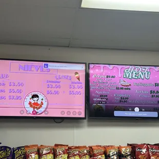 menu and price