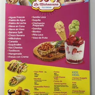 Some of the menu selection. They have a lot more in store that I didn't get to take a picture of yet