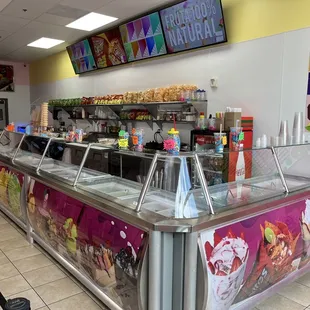 All the horchata and ice cream options available.