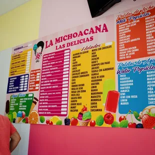 Our store menu full of yummy treats!