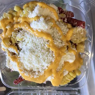 a container of macaroni and cheese