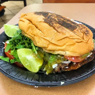 A torta with barbacoa