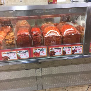 a display of meat
