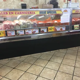 a meat display