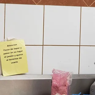 Disobeying signs left for employees