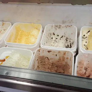 a variety of ice creams