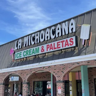 the front of the restaurant