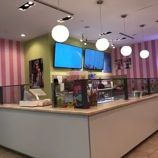 the inside of a restaurant