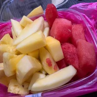 Pineapple hard mango and old watermelon