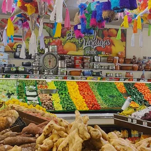 the produce section