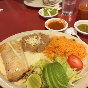 Lunch chimichanga