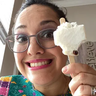 Paleta de arroz con leche