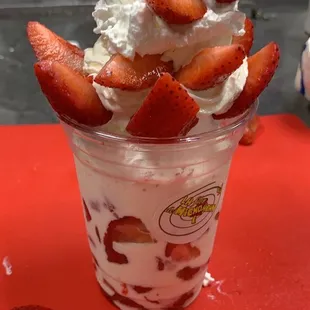 strawberries and whipped cream