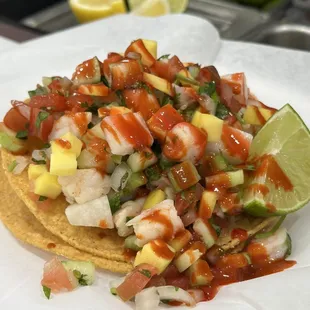 Tostada de ceviche