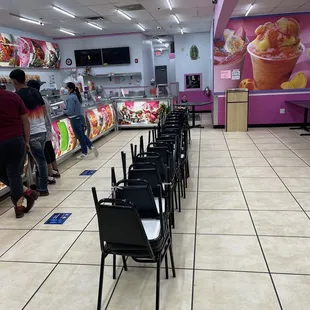 the interior of a restaurant