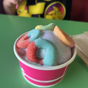Bubblegum Ice Cream with candy
