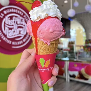 Helado de fresa