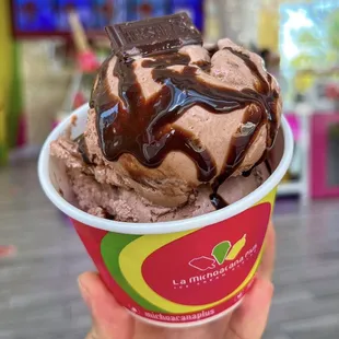 Helado de chocolate
