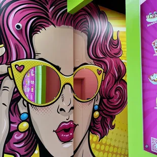  a woman with sunglasses