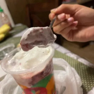 Hair in fresas con crema