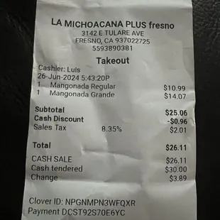 What I was Charged , Almost double menu price
