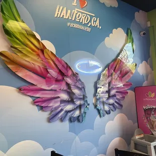  colorful wings on the wall