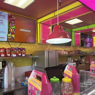  the interior of the restaurant