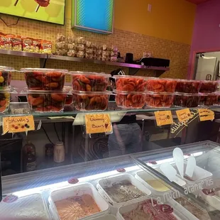  a display of fresh fruit