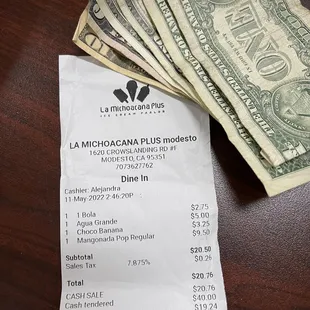 Didn't get correct change.