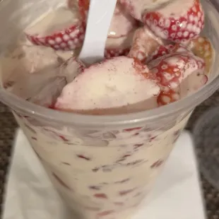 Fresas con crema