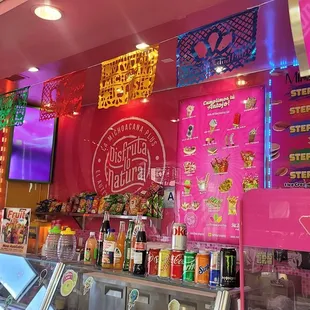 Menu/ordering area.  Briana is truly amazing! Exceptional customer service