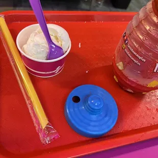 Coconut ice cream delicious!