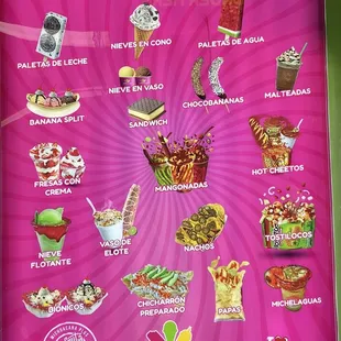 the menu