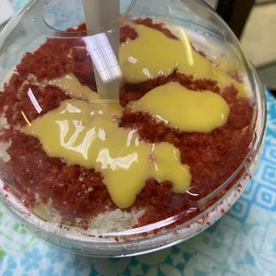 Hot Cheetos with corn